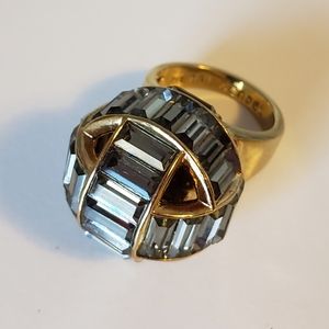 Henri Bendel Chunky Jeweled Globe Ring 7
